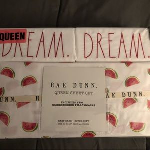 Rae Dunn Watermelon Sheet Set Queen Size